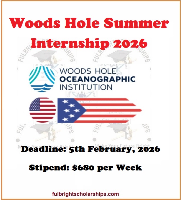 Woods Hole Summer Internship 2026 in USA | Fully Funded