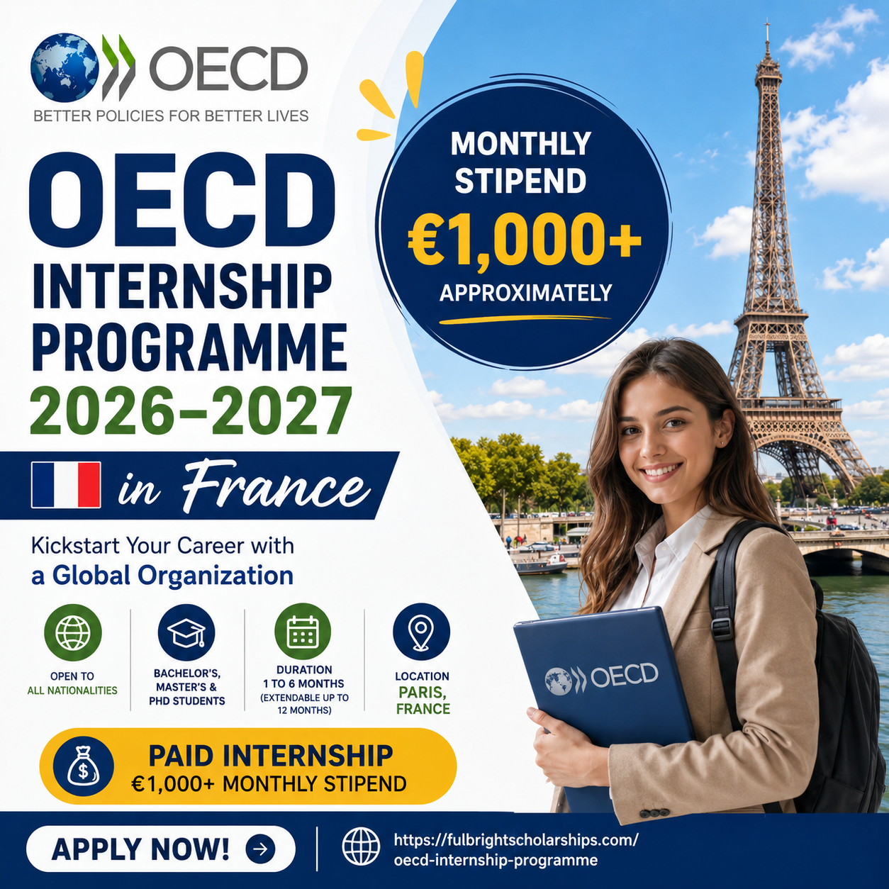 OECD Internship Programme 2026–2027 in France | Fully Paid
